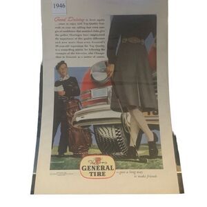 Vintage 1946 General Tire Good Driving Ad Advertisement
